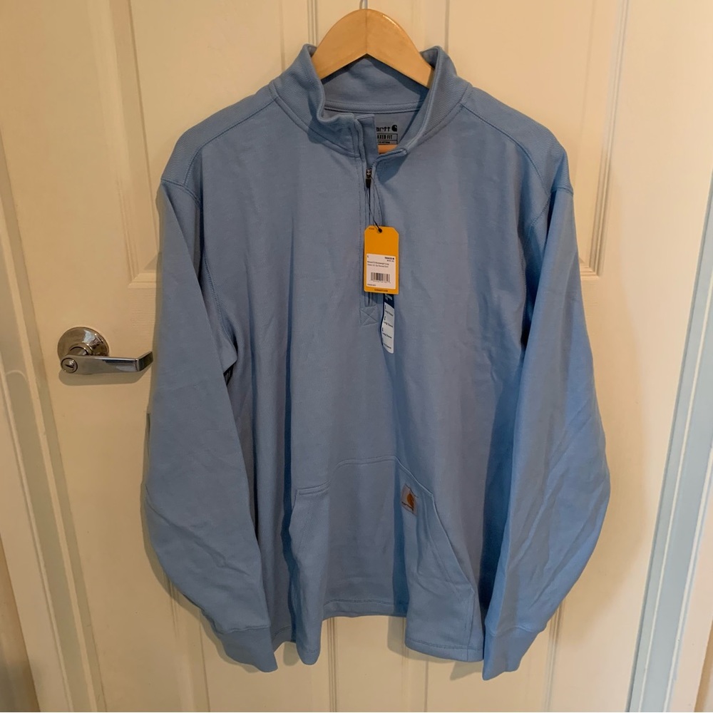 NWT Carhartt Men’s Relaxed Fit Heavyweight Long Sleeve 1/2 Zip Thermal Shirt - Picture 2 of 6